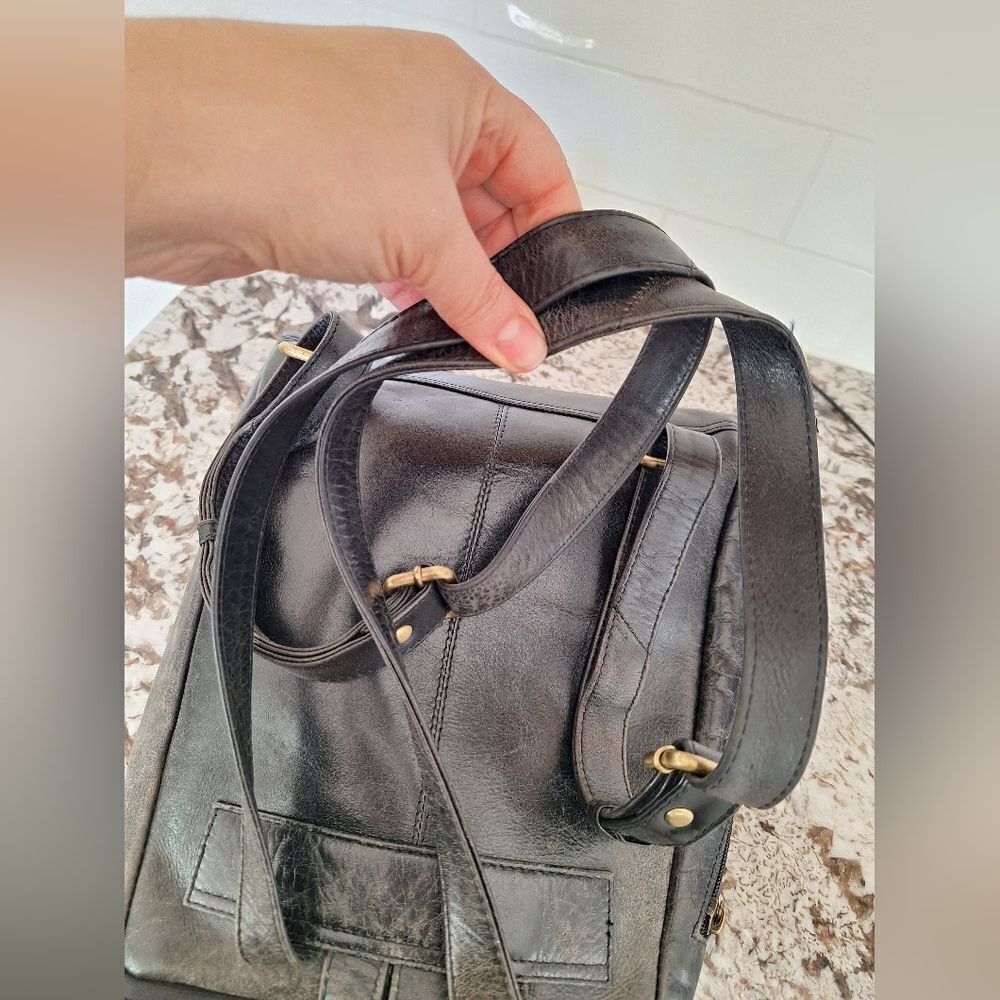 Brown leather backpack‎ - Picture 5 of 9